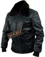 Arnold Schwarzenegger The Expendables Fur Collar Bomber Jacket