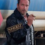 Arnold Schwarzenegger The Expendables Fur Collar Bomber Jacket