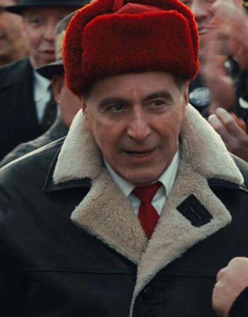 The Irishman (Jimmy Hoffa) Al Pacino Black Leather Jacket 1 The Irishman (Jimmy Hoffa) Al Pacino Black Leather Jacket