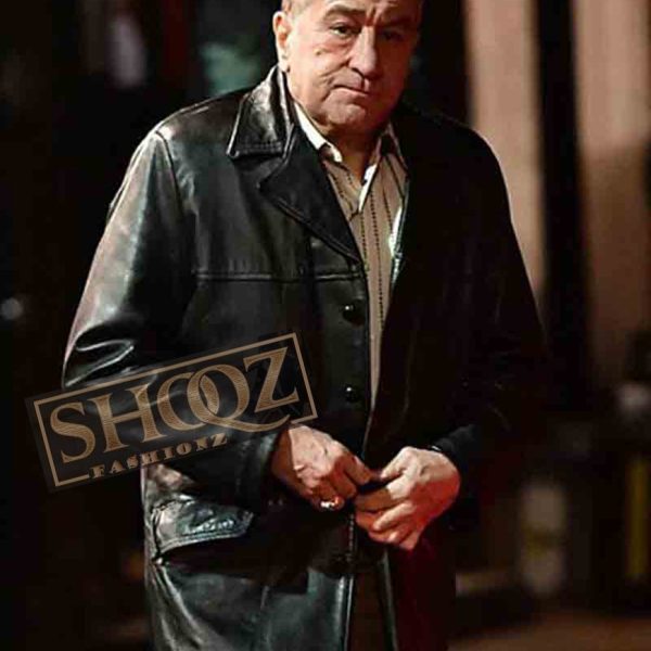 The Irishman Robert De Niro Black Leather Jacket