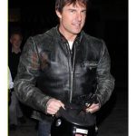 Tom Cruise Black Distressed Motorcycle Jacket