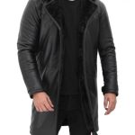 Turlock Shearling Trench Leather Coat