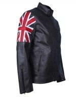 Men's UK USA Flag Leather Jacket