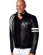 Bloodshot Vin Diesel Ray Garrison Black Leather Jacket