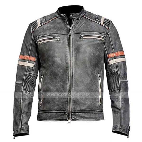 Vintage Black Distressed Retro 2 Classic Jacket