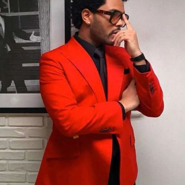 The Weeknd Blinding Lights Abel Makkonen Tesfaye Red Blazer