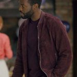 Black Mirror Yahya Abdul Mateen Karl Maroon Suede Jacket