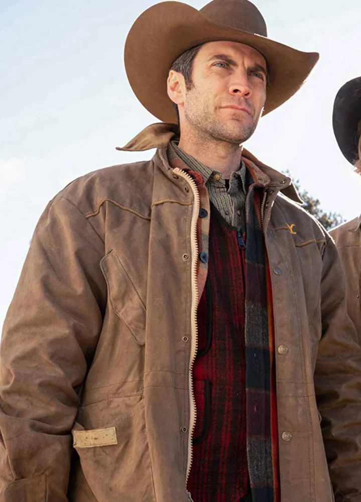 Yellowstone Wes Bentley Jamie Dutton Brown Jacket 1 Yellowstone Wes Bentley Jamie Dutton Brown Jacket