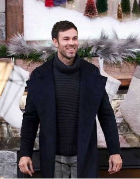 12 Dates of Christmas Dominick Whelton Black Trench Coat