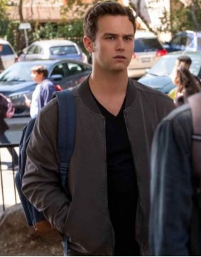 13 Reasons Why S04 Brandon Flynn Grey Bomber Jacket