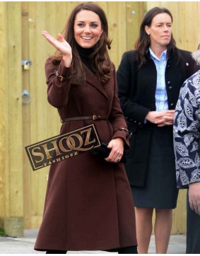 Kate Middleton Dark Brown Trench Coat