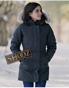 Let It Snow Isabela Moner Grey Coat With Hood