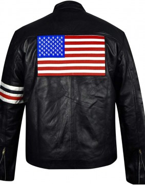 Easy Rider Peter Fonda US Flag Leather Jacket