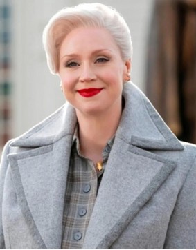 Gwendoline Christie Wednesday (Larissa Weems) Wool Coat